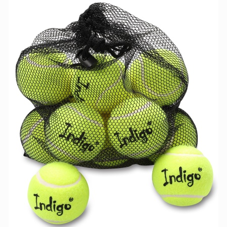 Купить Мяч для большого тенниса Indigo (12 шт в сетке) начальный уровень в Мураши 