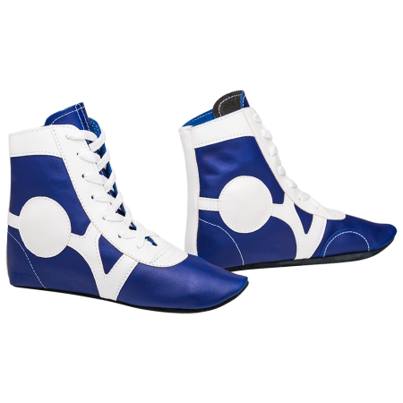 Купить Обувь для самбо SM-0102, кожа, синий Rusco в Мураши 