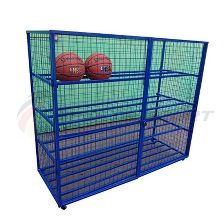 Купить Стеллаж для хранения мячей и инвентаря передвижной металлический (сетка) Цельносварной в Мураши 